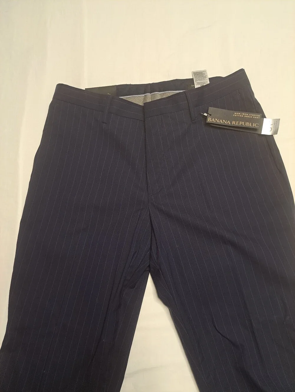 Mens Banana Republic Navy Pinstripe Dress Pants